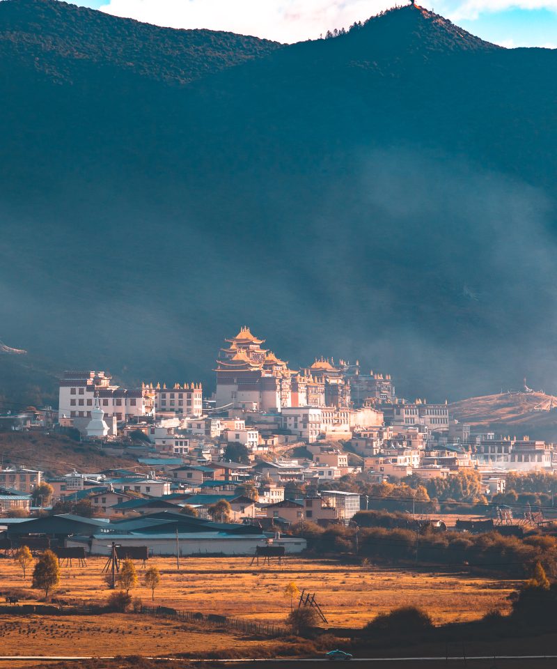 Songzanlin Monastery in Shangri-La Yunnan - largest Tibetan Buddhist temple in Yunnan