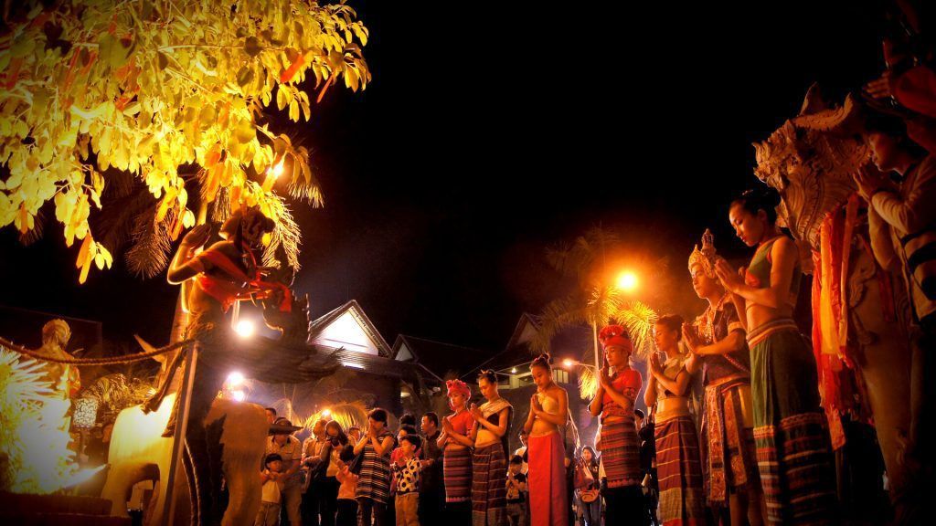 Yunnan ethnic bonfire festival - traditional cultural celebration in Yunnan China