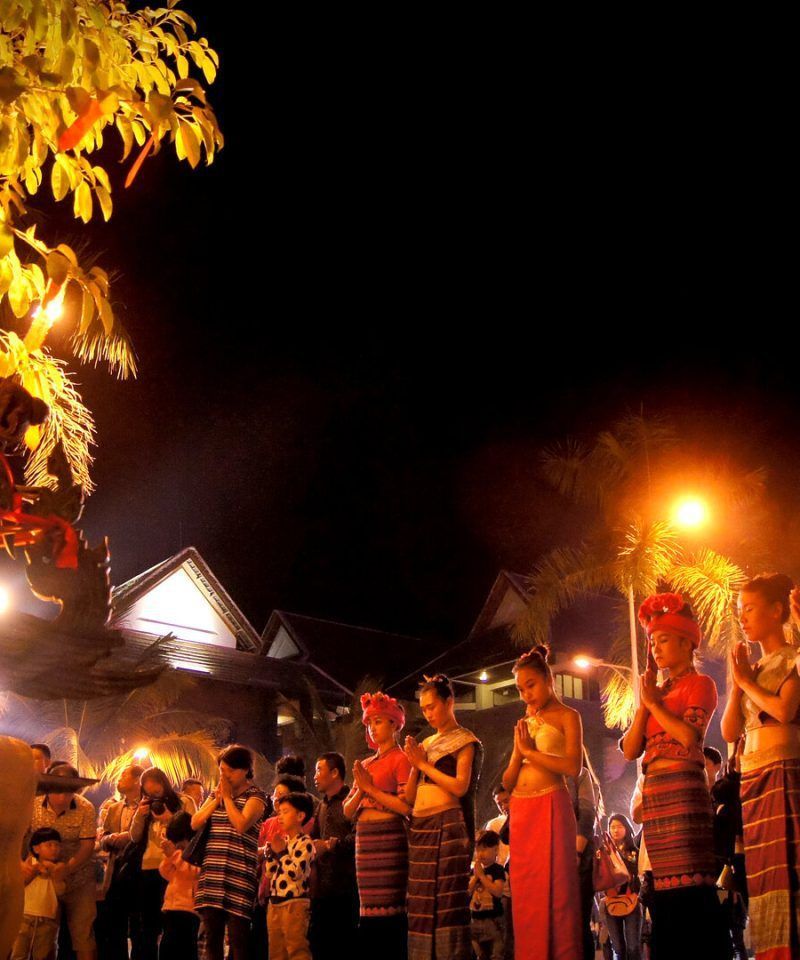 Yunnan ethnic bonfire festival - traditional cultural celebration in Yunnan China