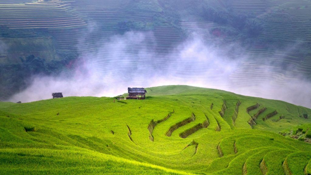 Yuanyang Rice Terraces in Yunnan China - UNESCO heritage terraced rice paddies